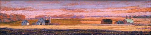 Amish Earth, pastels, 3" x 13.13", 2007